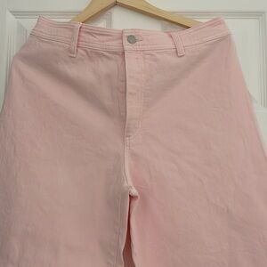 Universal Thread Pink Wide Leg Ankle Jeans Size 10
